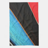 Linge De Cuisine Noir Rouge Et Bleu 312 (Vertical)