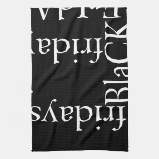 Linge De Cuisine Noir Vendredi (Vertical)