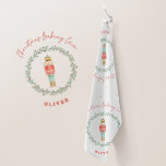 Linge De Cuisine Noisette traditionnelle botanique de Noël mignon<br><div class="desc">Nutcracker aquarelle botanique mignonne livraison spéciale traditionnel Noël festif cadeau de vacances rouge et vert pâtisserie de l'équipe de cuisson conception de serviettes de thé.</div>