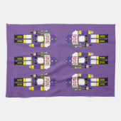 Linge De Cuisine Noisettes de Noël pourpres (Horizontal)