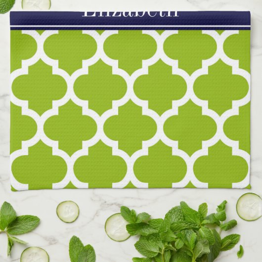 Linge De Cuisine Nom bleu de la marine Monogram (Plié)