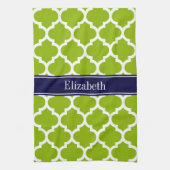 Linge De Cuisine Nom bleu de la marine Monogram (Vertical)