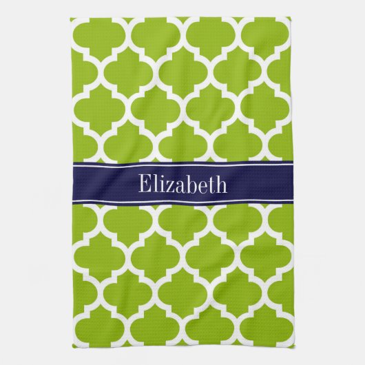 Linge De Cuisine Nom bleu de la marine Monogram (Vertical)