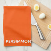 Linge De Cuisine Nom de couleur rouge persimon (Quart Plié)