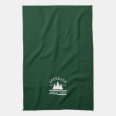 Linge De Cuisine Nom de famille Cabine Forest Green (Vertical)