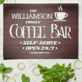 Linge De Cuisine Nom de famille Café Bar Heures (Plié)