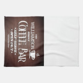 Linge De Cuisine Nom de famille Café Bar Heures (Horizontal)