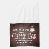 Linge De Cuisine Nom de famille Café Bar Heures (Vertical)