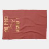Linge De Cuisine Nom de famille Coffee Retro (Horizontal)