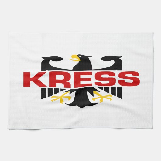 Linge De Cuisine Nom de famille de Kress (Horizontal)