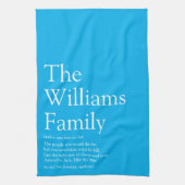 Linge De Cuisine Nom de famille Définition Fun Modern Blue (Vertical)