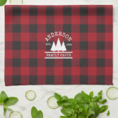 Linge De Cuisine Nom de famille du cabine Red Buffalo Plaid (Plié)