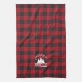Linge De Cuisine Nom de famille du cabine Red Buffalo Plaid (Vertical)