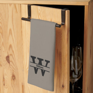 Linge De Cuisine Nom de famille du monogramme personnalisé