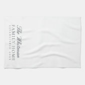 Linge De Cuisine Nom de famille Elegant Blanc (Horizontal)