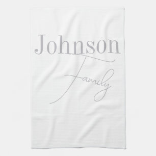 Linge De Cuisine Nom de famille personnalisé Moderne Minimaliste