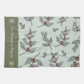 Linge De Cuisine Nom de famille professionnel graphisme art rétro (Horizontal)