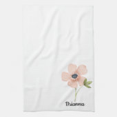 Linge De Cuisine Nom de fleur aquarelle rose (Vertical)