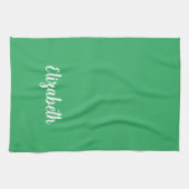 Linge De Cuisine Nom de la calligraphie Modèle Sage Vert couleur so (Horizontal)