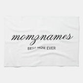 Linge De Cuisine Nom de la calligraphie personnalisée de la meilleu (Horizontal)