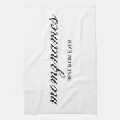 Linge De Cuisine Nom de la calligraphie personnalisée de la meilleu (Vertical)