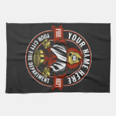 Linge De Cuisine NOM DE LA Personnaliser Secourt d'incendie du masq (Horizontal)