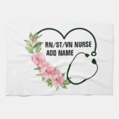 Linge De Cuisine Nom de l'infirmière étudiante-inscrite-ancienne (Horizontal)