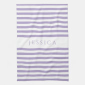 Linge De Cuisine Nom de motif rayé violet moderne (Vertical)