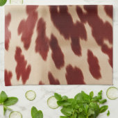 Linge De Cuisine Nom de Noël de la vache rouge crème (Plié)