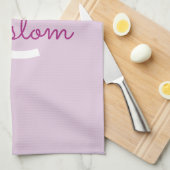 Linge De Cuisine Nom de script & monogramme | Magenta & Violet clai (Quart Plié)