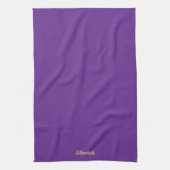 Linge De Cuisine Nom de script tendance violet et or élégant (Vertical)