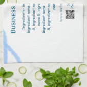 Linge De Cuisine Nom d'ingrédient ajouter nom d'entreprise site Web (Plié)