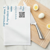 Linge De Cuisine Nom d'ingrédient ajouter nom d'entreprise site Web (Quart Plié)