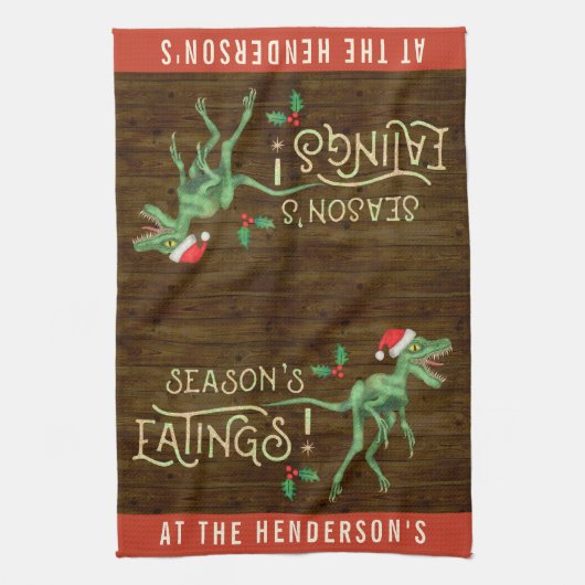 Linge De Cuisine Nom drôle de coutume de dinosaure de Velociraptor (Vertical)