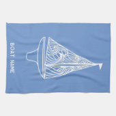 Linge De Cuisine Nom du bateau à voile Nautique (Horizontal)