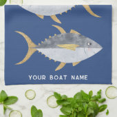 Linge De Cuisine Nom du bateau de pêche au thon (Plié)