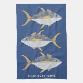 Linge De Cuisine Nom du bateau de pêche au thon (Vertical)
