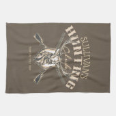 Linge De Cuisine Nom du chasseur sur mesure Deer Trophy Rifle Hunte (Horizontal)