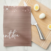 Linge De Cuisine Nom du glamour or Rose Glitt (Quart Plié)