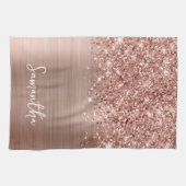 Linge De Cuisine Nom du glamour or Rose Glitt (Horizontal)
