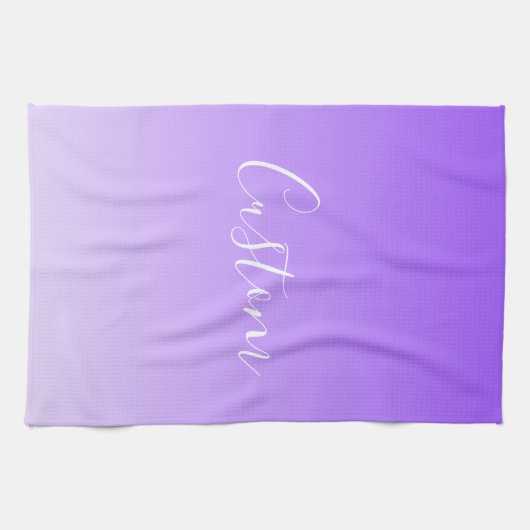 Linge De Cuisine Nom du script curatif et Ombre violet clair modifi (Horizontal)