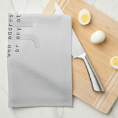 Linge De Cuisine Nom et Slogan modifiable moderne | Gradient gris (Quart Plié)