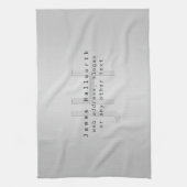 Linge De Cuisine Nom et Slogan modifiable moderne | Gradient gris (Vertical)