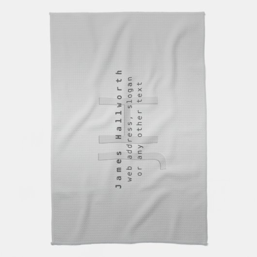 Linge De Cuisine Nom et Slogan modifiable moderne | Gradient gris (Vertical)