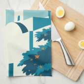 Linge De Cuisine Nom et texte personnalisés Grèce (Quart Plié)