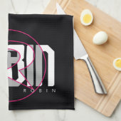 Linge De Cuisine Nom graphique Robin Hi-Tech (Quart Plié)