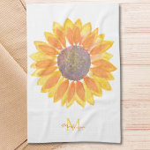 Linge De Cuisine Nom Monogram Sunflower