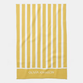 Linge De Cuisine Nom Personnalisable Jaune d'été (Vertical)
