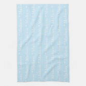 Linge De Cuisine Nom personnalisable texte bleu clair (Vertical)
