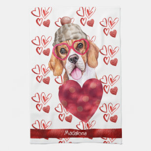 Linge De Cuisine Nom personnalisé Amoureux des chiens de pattes Val